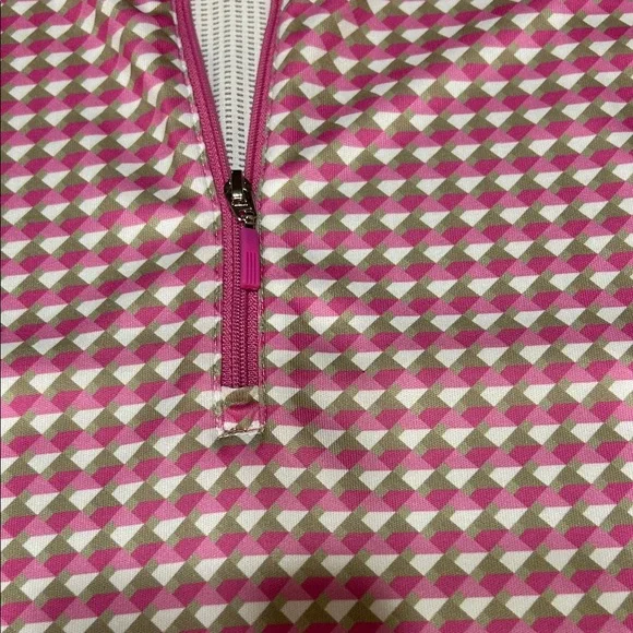 PGA Tour Pink and White XL Geometric golf Top - Picture 4 of 7